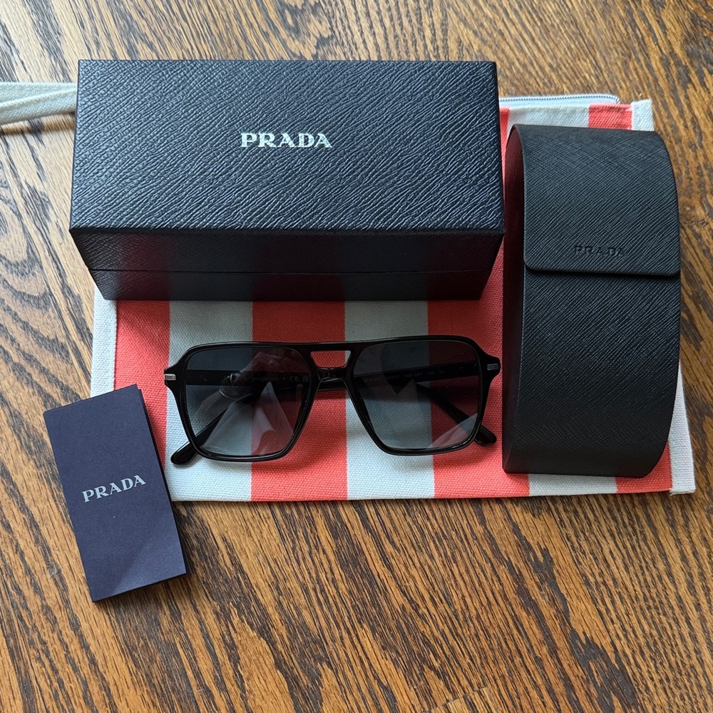 Prada PR 20-YS 5517 Black Sunglasses with Gradient Gray Lenses - Picture 11 of 11